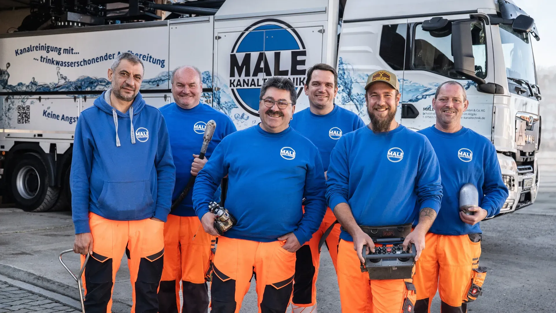 Team der MALE Kanaltechnik - Karriere im Bereich Kanalreinigung und TV-Inspektion in Leutkirch im Allgäu