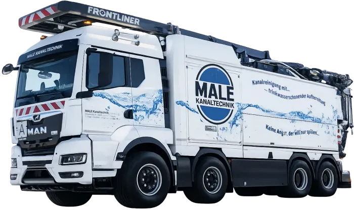 Hochdruck-Spülfahrzeug der MALE Kanaltechnik – Kanalreinigung bis DN 4000 im Allgäu